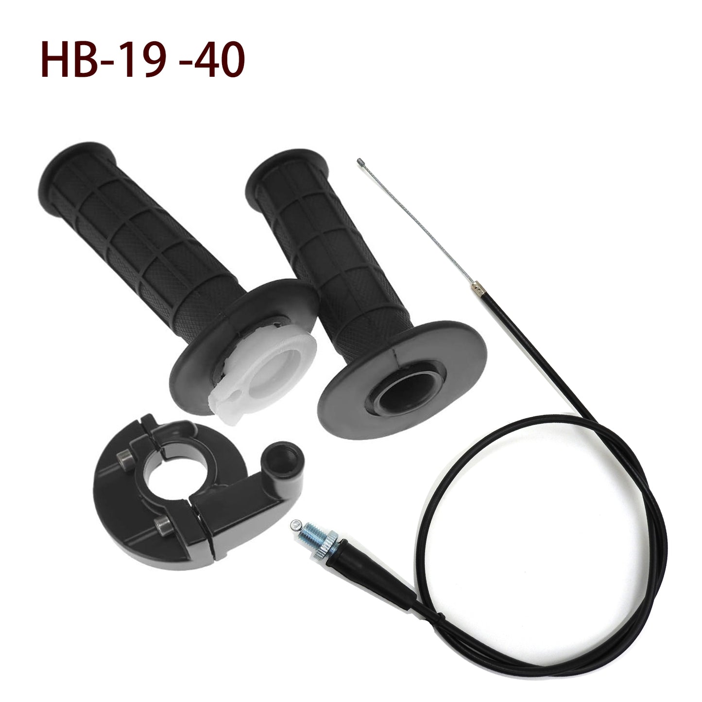 Universal Grip & Throttle Set for ATVs & Dirt Bikes Black