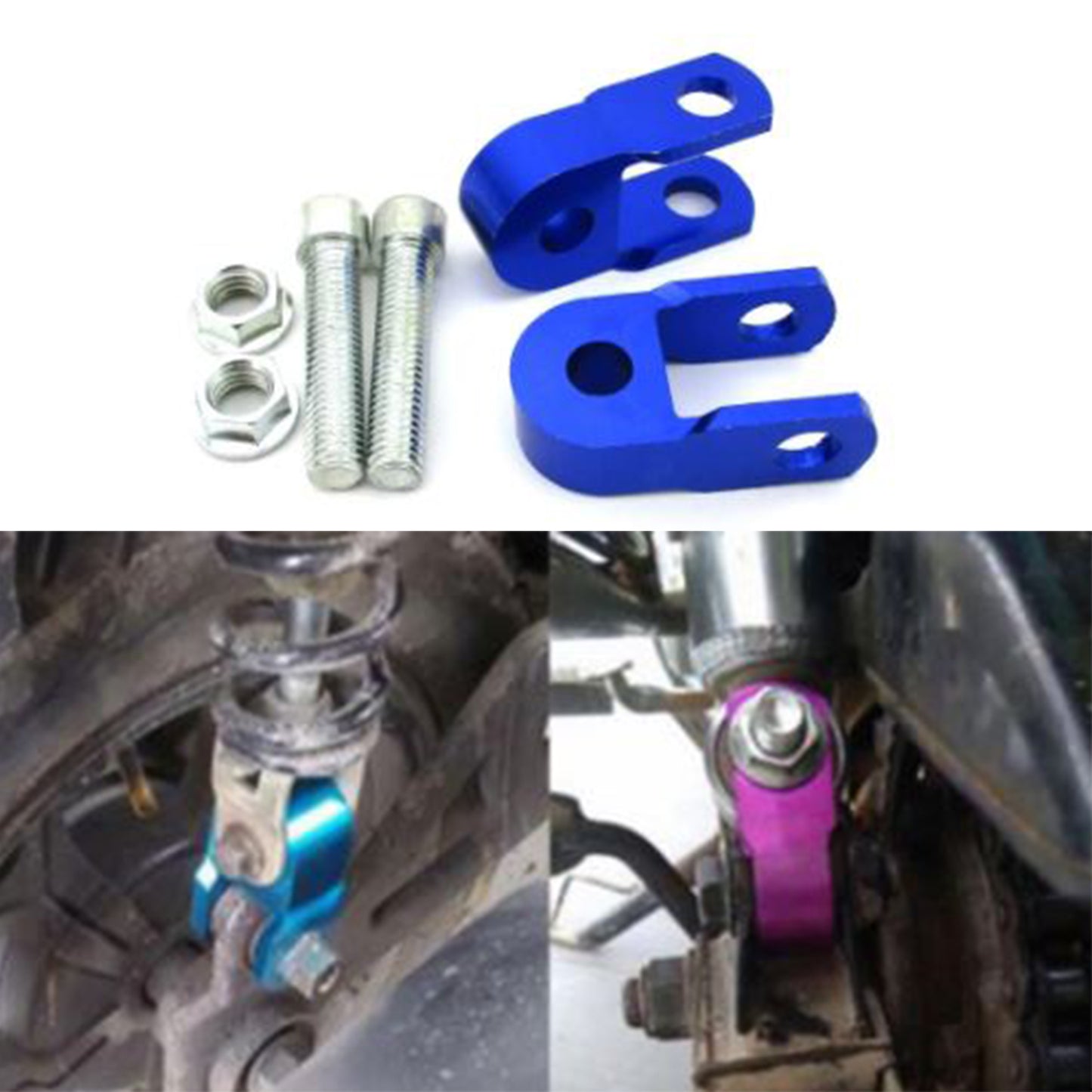 Motorcycle Shock Extender Riser (Blue)