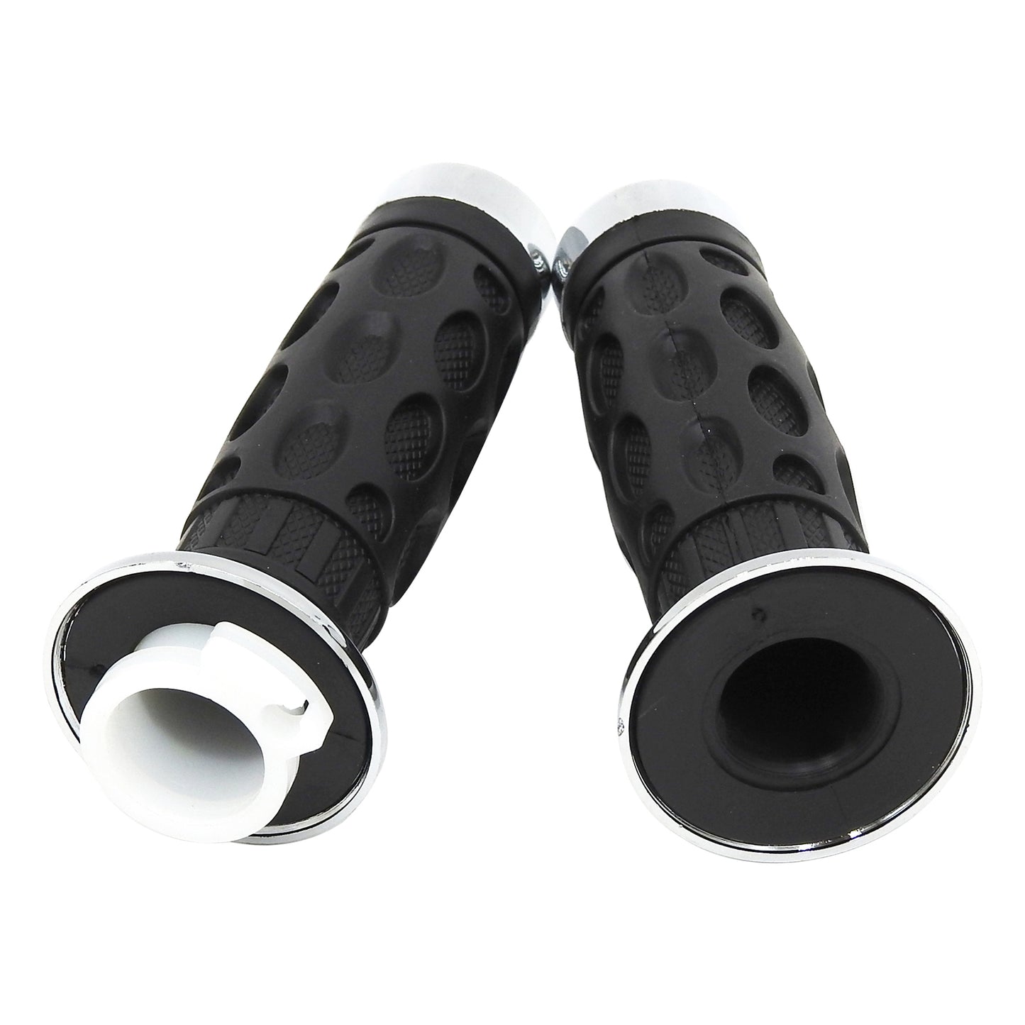 7/8" Chrome Ends Throttle Grips For Pocket Bike 43cc 49cc X1 X2 Mini Ninja