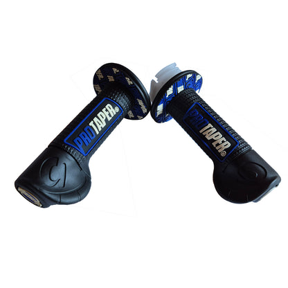 European Style Handle Bar Grip & Throttle Set for ATVs & Dirt Bikes Blue