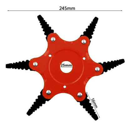 Universal 6Steel Blades Razors 65Mn Grass Weed Brush Cleaner Trimmer Head Cutter