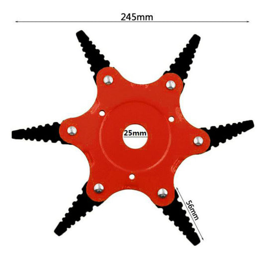 Universal 6Steel Blades Razors 65Mn Grass Weed Brush Cleaner Trimmer Head Cutter
