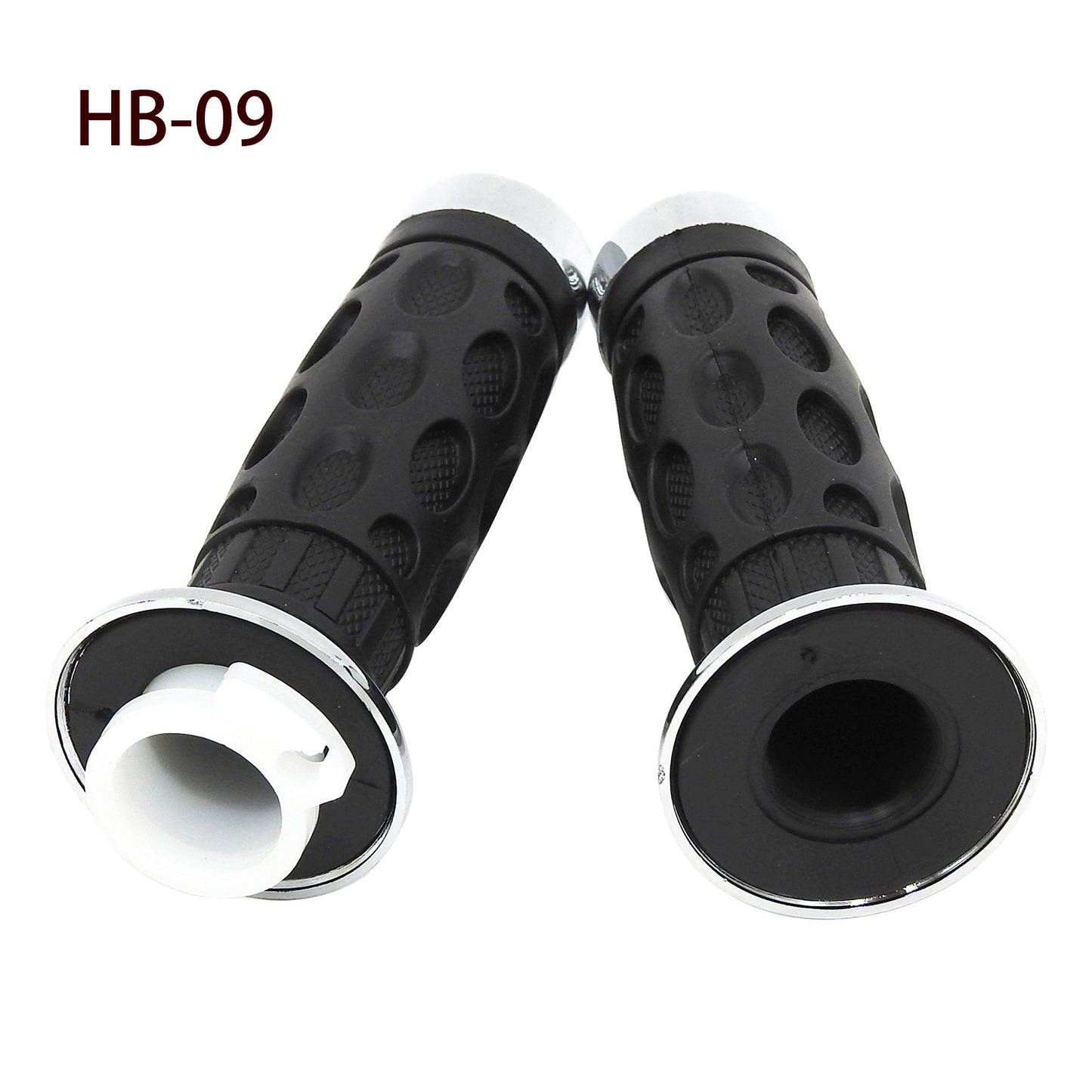 7/8" Chrome Ends Throttle Grips For  Pocket Bike 43cc 49cc X1 X2 Mini Ninja