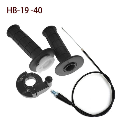 Universal Grip & Throttle Set for ATVs & Dirt Bikes Black