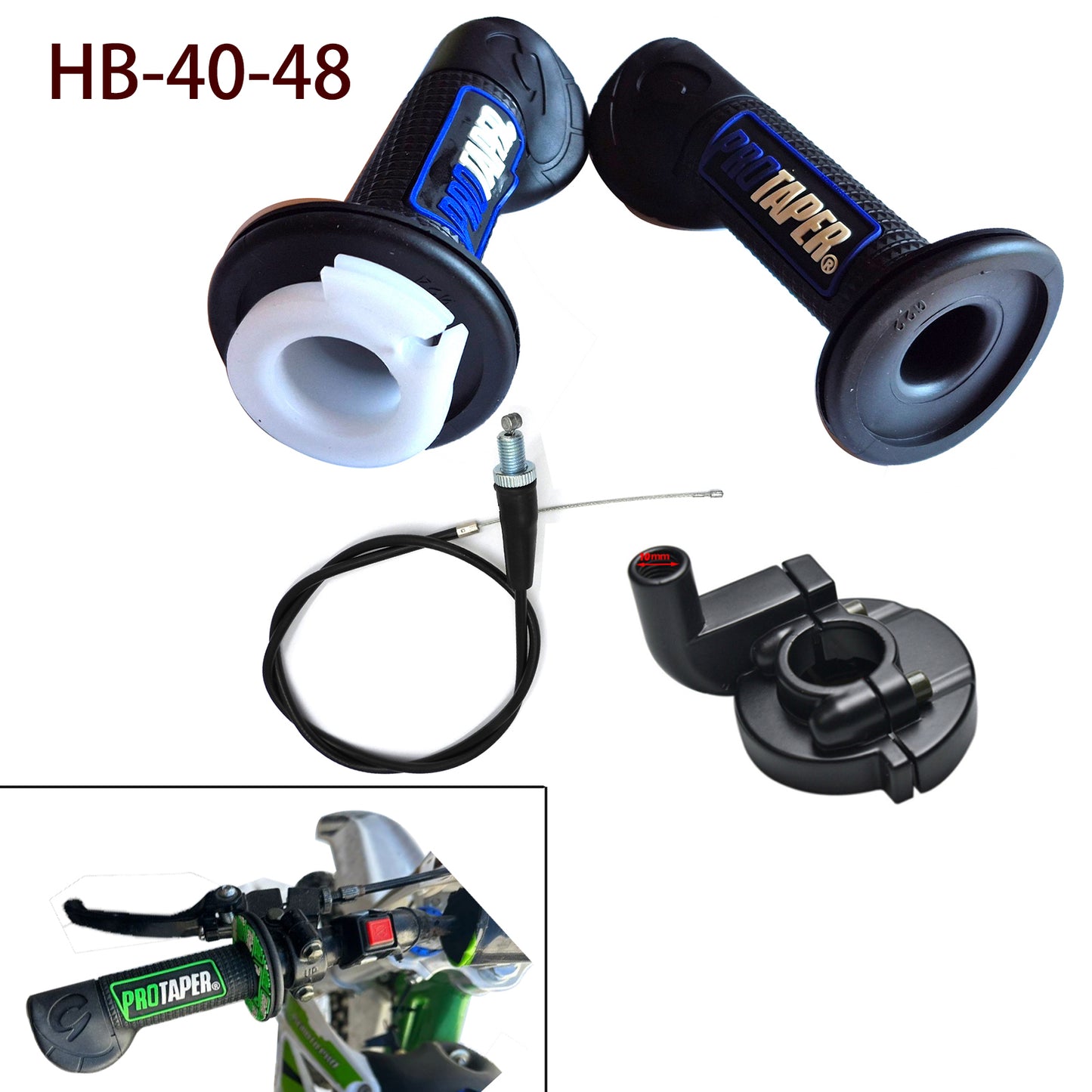 European style Throttle Twist Handlebar Grip Cable Set For  Honda Dirt Bike