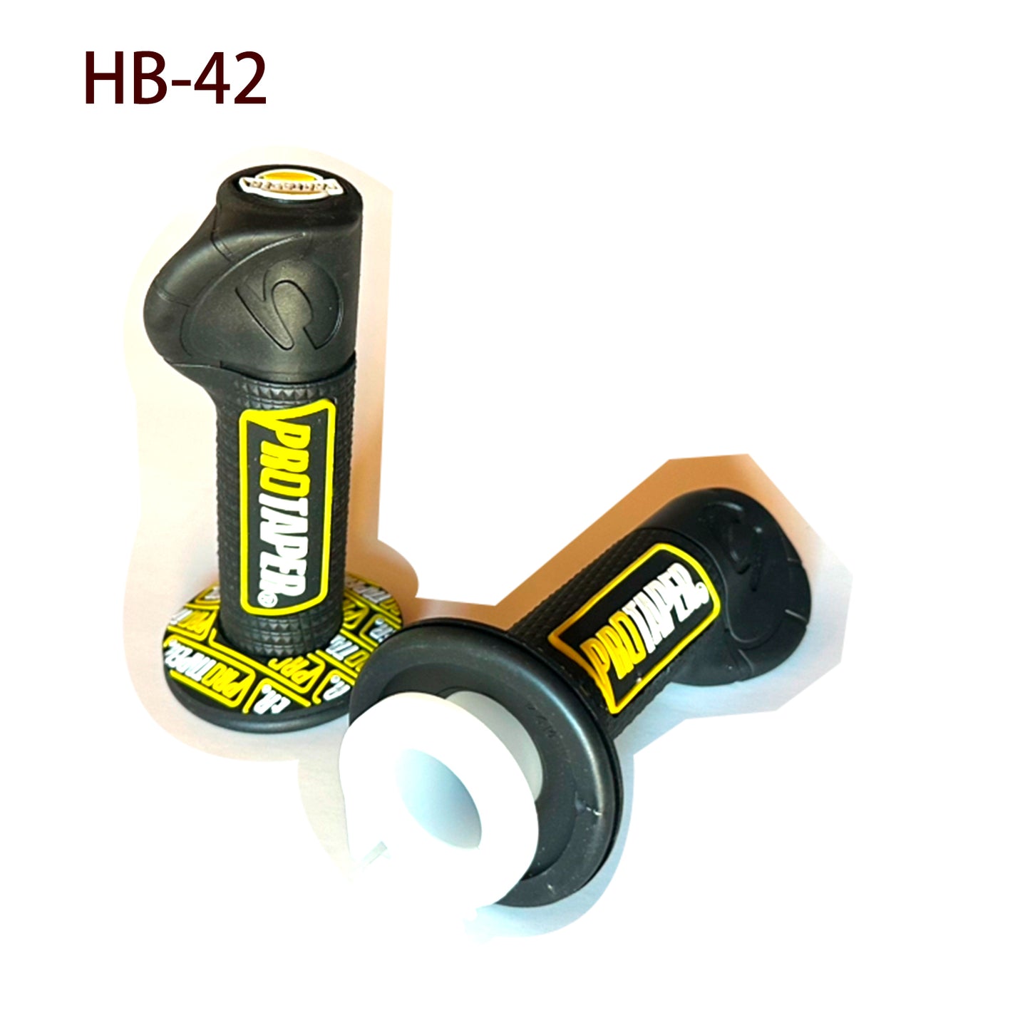 European Style Handle Bar Grip & Throttle Set for ATVs & Dirt Bikes Yellow