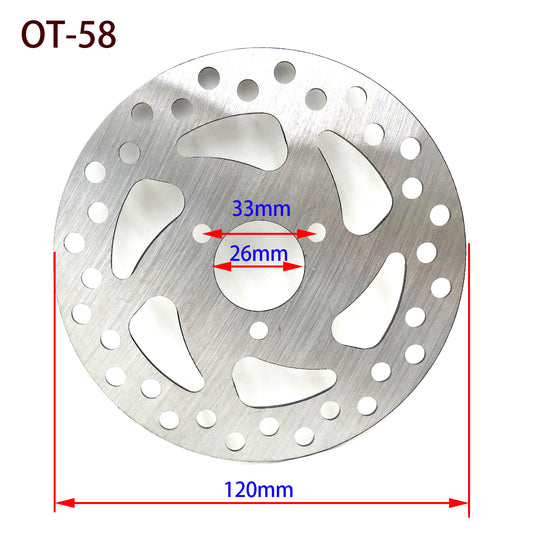 120mm Brake Caliper Disc Rotor Pads 47cc 49cc Mini Dirt Pocket Bike ATV Scooter