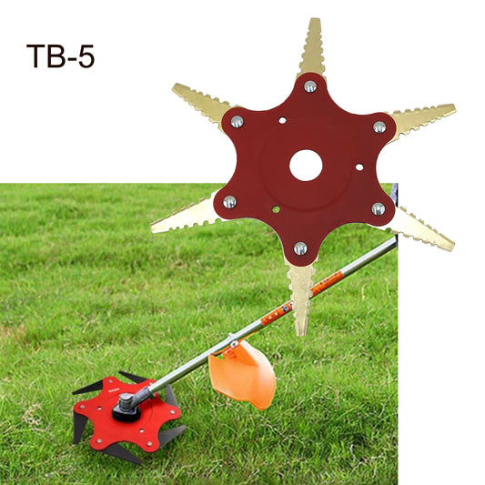6 Steel Trimmer Head Cutter Blades Razors 65Mn Lawn Mower Grass Weed Eater Brush Cutter
