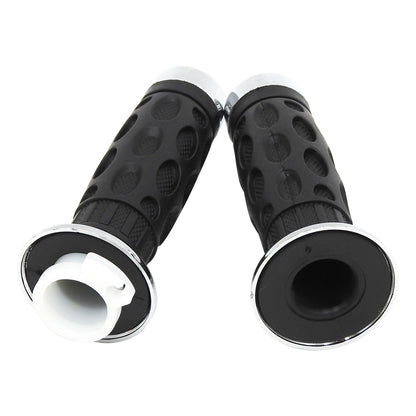 7/8" Chrome Ends Throttle Grips For  Pocket Bike 43cc 49cc X1 X2 Mini Ninja